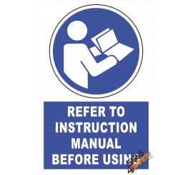 (EM6) Mandatory Refer To Instruction Manual Before Using Electrical Sign