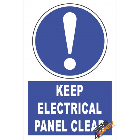 (EM8) Mandatory Keep Electrical Panel Clear Sign