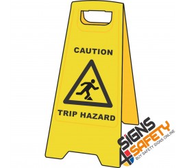 (A-F4) Caution Trip Hazard - Floor Stand
