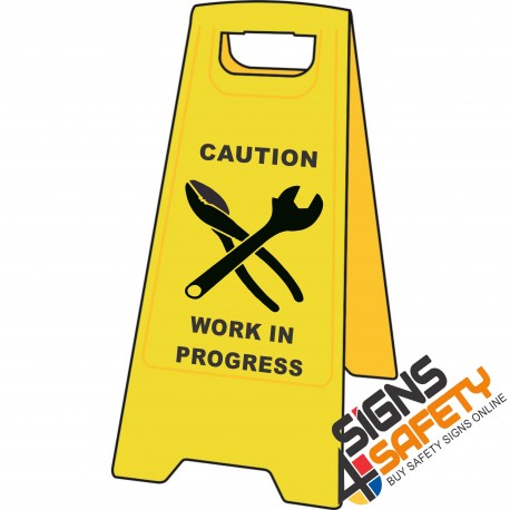 (A-F8) Caution Work In Progress - Floor Stand