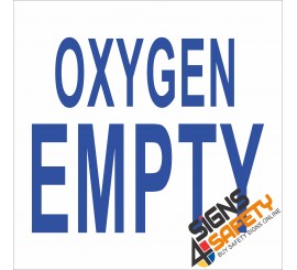 (G6) Oxygen Empty Sign