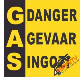 (G13) Gas Danger / Gas Gevaar / Gas Ingozi Sign