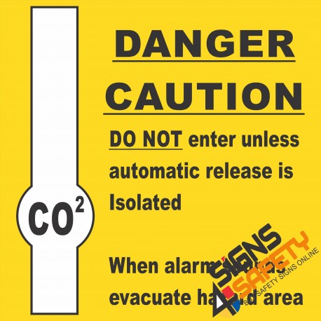 (G15) Co2 Danger Sign