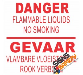 (G16) Danger Flammable Liquids Sign