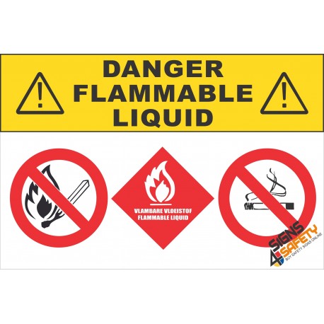 (G20) Danger Flammable Liquids Sign