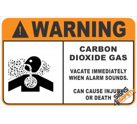 (G34) Warning Carbon Dioxide Gas Safety Sign