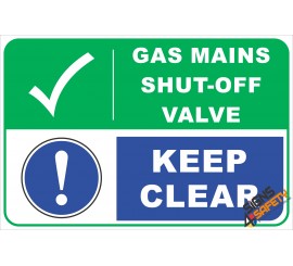 (G37) Danger Emergency Gas Cut-Off Valve Safety Sign