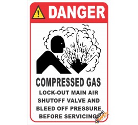 (G31) Danger Compressed Gas Safety Sign