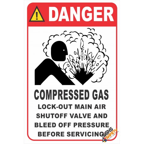 (G31) Danger Compressed Gas Safety Sign