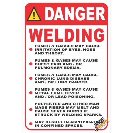 (G32) Welding Health Dangers Safety Sign