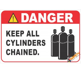 (G36) Keep Cylinders Chained Safety Sign