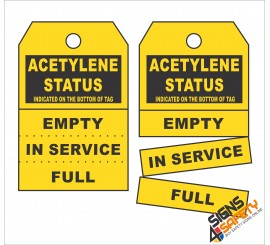(GT4) Acetylene Status Safety Tag