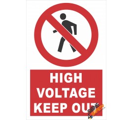 (PE1) High Voltage Keep Out Electrical Sign