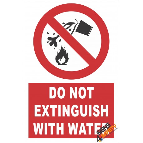 (PE9) Do Not Extinguish With Water / Electrical Sign