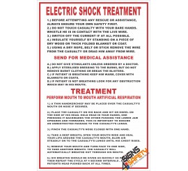 (FA5) Electric Shock Treatment First Aid Sign