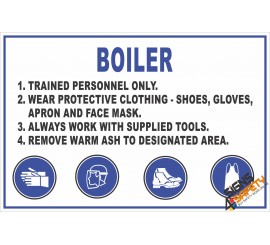 (FM5) Boiler Safety Rules Sign