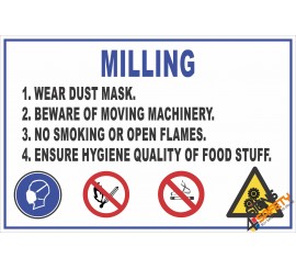 (FM8) Milling Safety Rules Sign