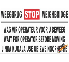 (FM14) Weighbridge Safety Sign