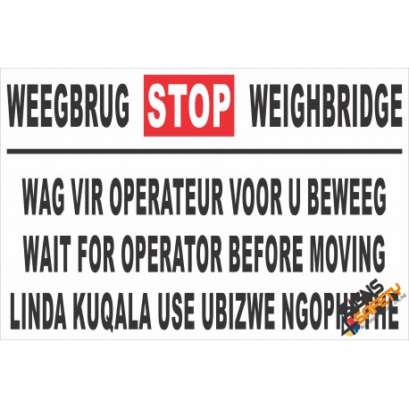 (FM14) Weighbridge Safety Sign