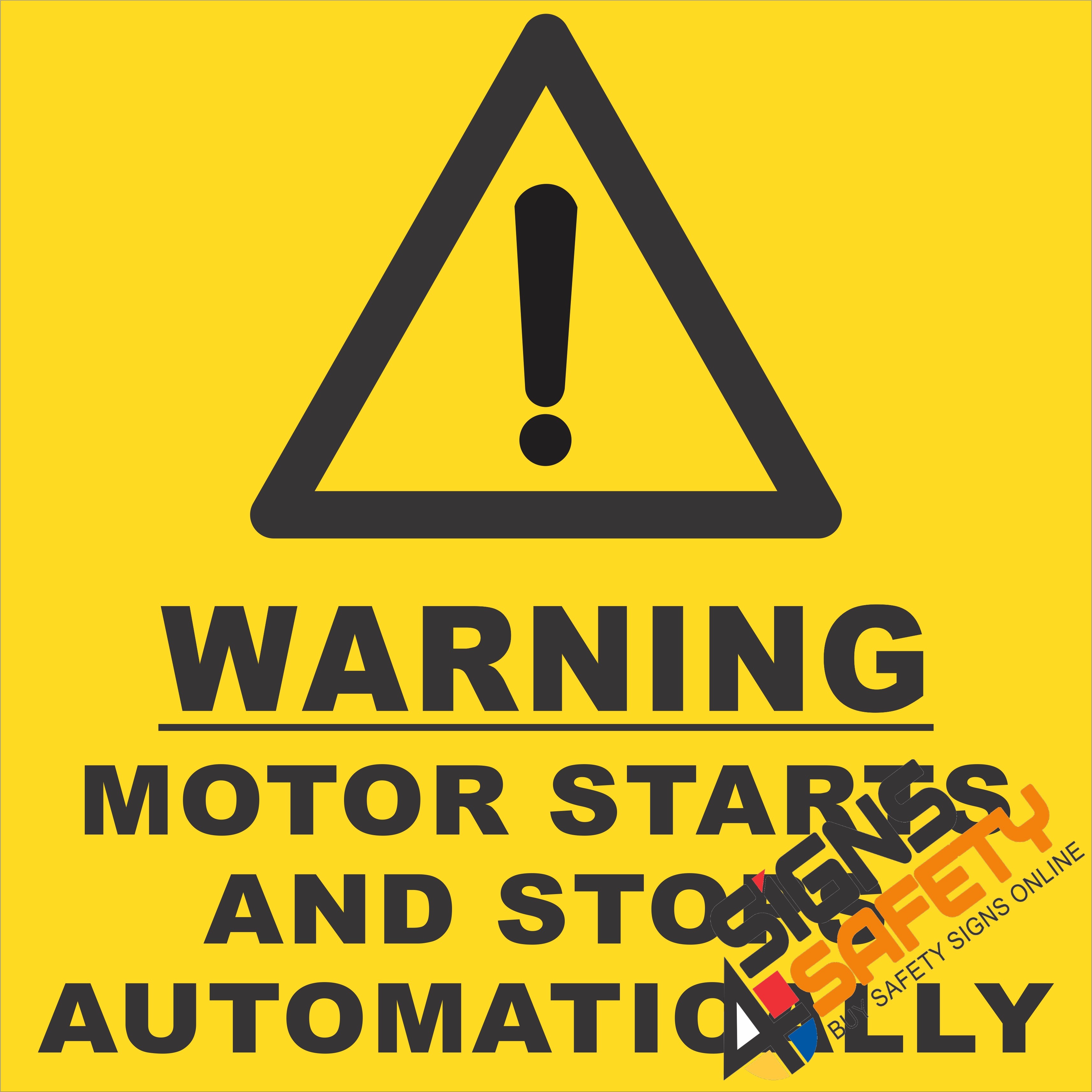 Nosa / SABS (FM26) Warning Motor Starts And Stops Automatically