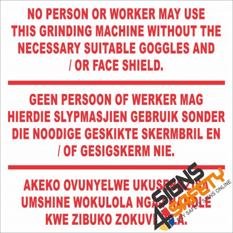 (FM31) Grinder Usage Rules Sign