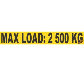 (FM44) Maximum Load Sticker 2500kg