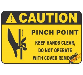 (FM49) Caution Pinch Point Safety Sign