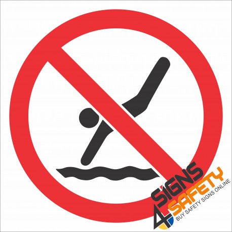 (PR1) No Diving Sign