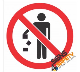 (PR5) No Littering Sign