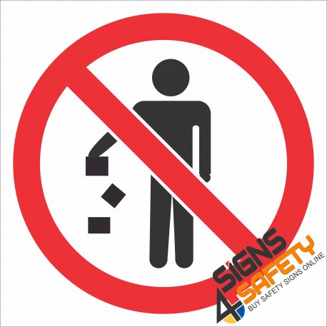 (PR5) No Littering Sign