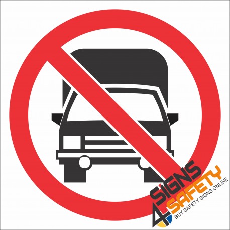 (PR27) No Trucks Sign