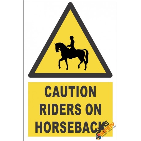 Riders On Horseback Caution Sign