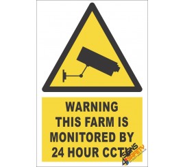 CCTV Farm Monitoring Warning Sign